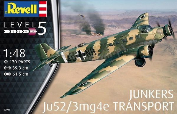 Revell 3918 1/48 Junkers Ju52/3mg4e Transport