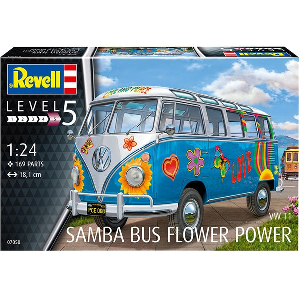 Revell 7050 1/24 VW T1 Samba Bus Flower Power