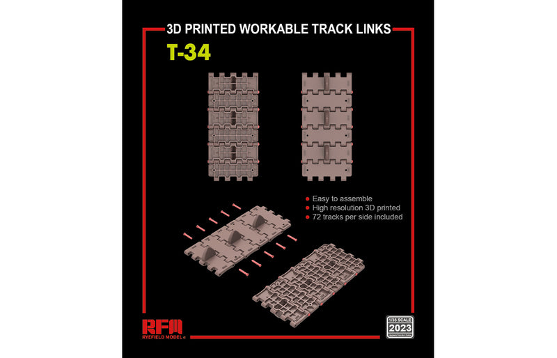Rye Field Model 2023 1/35 3-D Printed Workable Track Links T-34