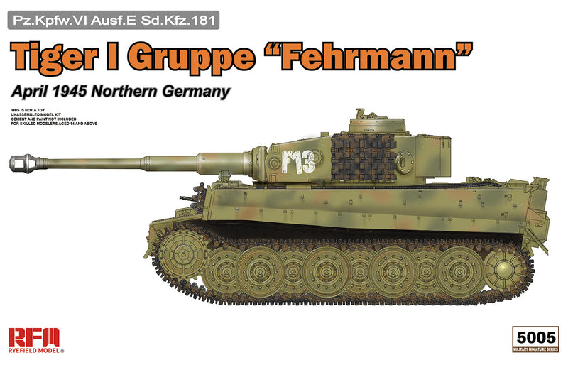 Rye Field Model 5005 1/35 Tiger I Gruppe "Fehrmann" April 1945