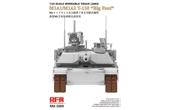 Rye Field Model 5009 1/35 Workable Tracks for  M1A1/M1A2 T-158 "Big Foot"