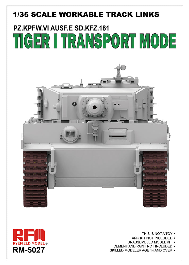 Rye Field Model 5027 1/35 Tiger I Transport workable Track Links