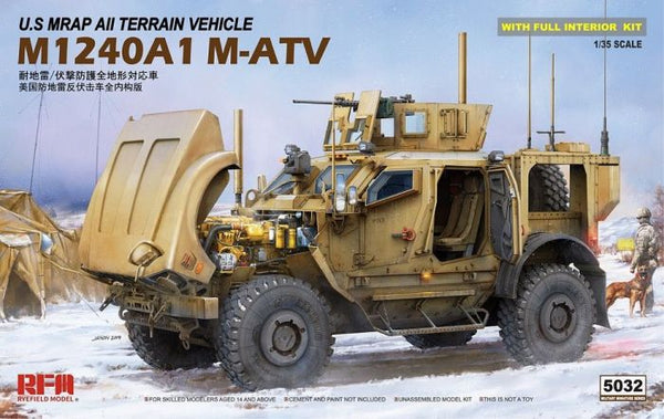 Rye Field Model 5032 1/35 U.S MRAP All Terrain Vehicle M1240A1 M-ATV with Full Interior