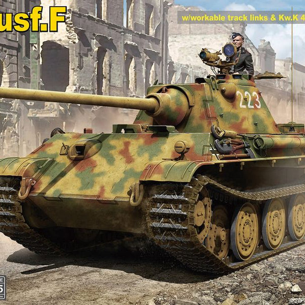 Rye Field Model 5045 1/35 Panther Ausf.F w/ Workable Track Links