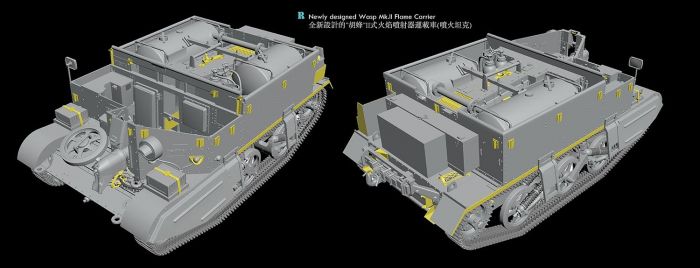 British Army Universal Carrier Wasp Mk.II Flamethrower-Equipped w/2 Figures