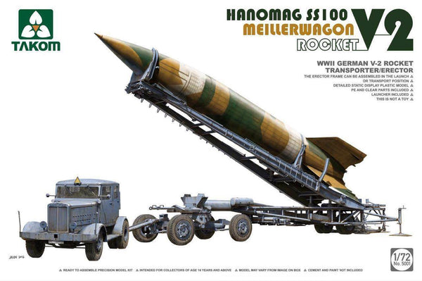 Takom 5001 1/72 German V-2 Rocket Meilerwagen + SS100 Hanomag