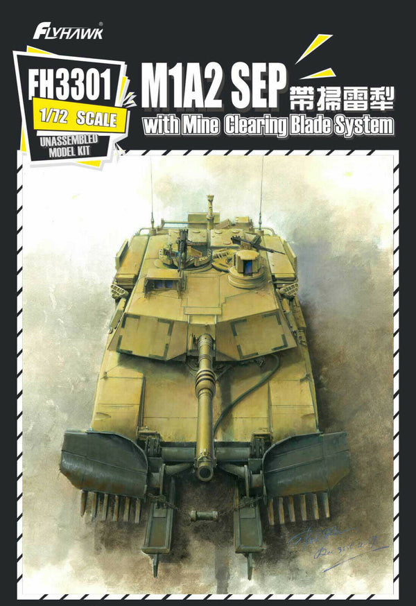 FlyHawk 3301 1/72 M1A2 SEP with Mine Clearing Blade System