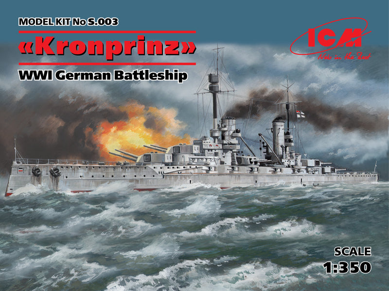 ICM S.003 1/350 “Kronprinz” WWI German Battleship