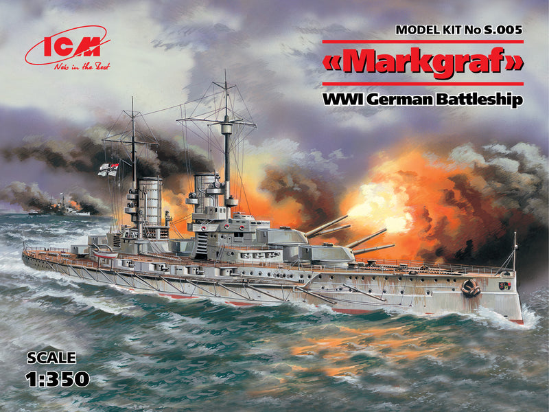 ICM S.005 1/350 “Markgraf” WWI German Battleship