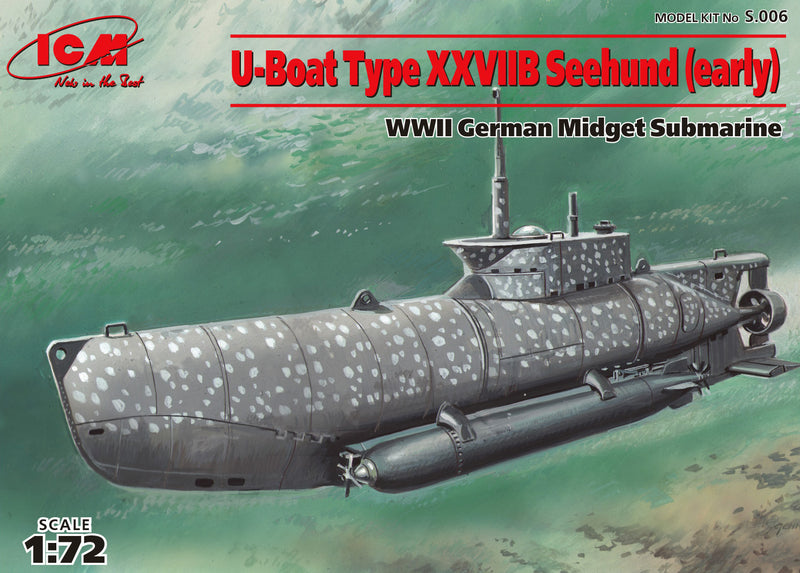 ICM S006 1/72 U-Boat Type XXVIIB “Seehund” (Early)