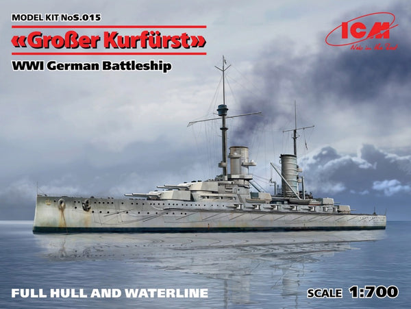 ICM S.015 1/700 Grosser Kurfurst WWI German Battleship