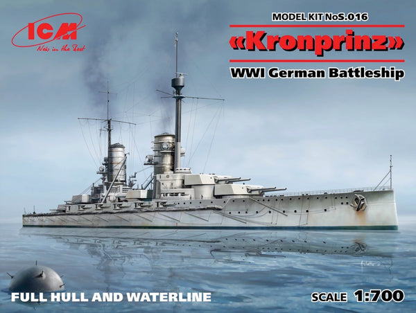 ICM S016 1/700 Kronprinz WWI German Battleship