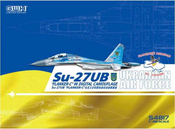 Great Wall Hobby S4817 1/48 Ukrainian Air Force Su-27UB Digital Camouflage Limited Edition