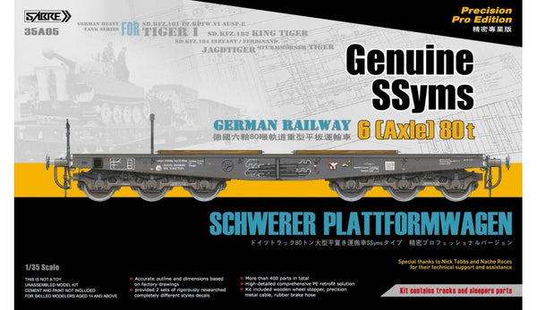 Sabre 35A05 1/35 German Railway SSyms Schwerer Platformwagen (Precision Pro Edition)