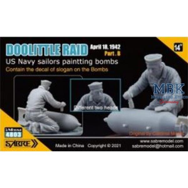 Sabre 4803 1/48 -  Doolittle Raid Part B - Sailor painting bombs