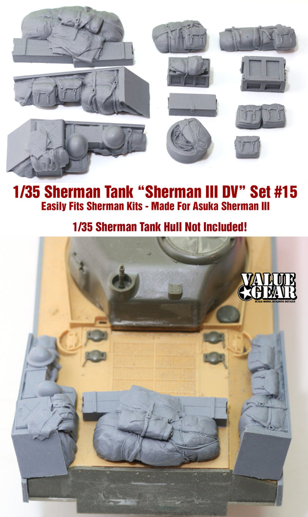 Value Gear SH015 1/35 Sherman Engine Deck & Stowage Set #15