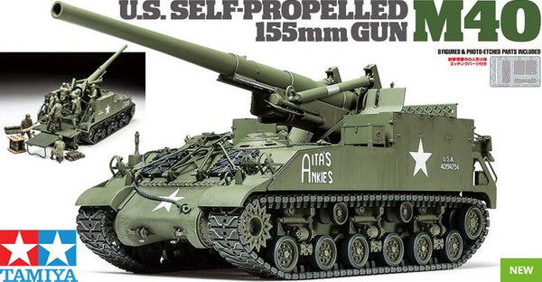 Tamiya U.S. Self-Propelled 155mm M40 Gun 1/35 Tank Model Kit TAM35351