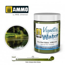 AMMO by Mig 2244 Vignettes Acrylic Water for Dioramas - Slow River Waters (100ml)