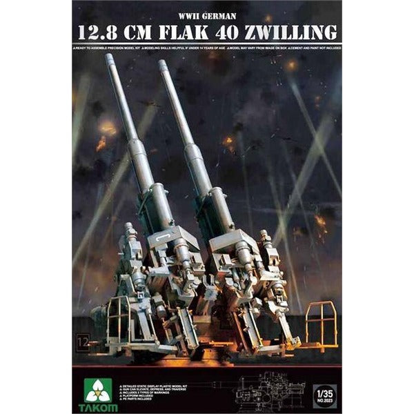 TAKOM 2023 1/35 Takom WW2 German 12,8cm Flak40 Zwilling