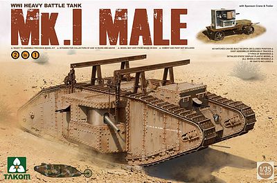 TAKOM 2031 1/35 Mk.I Male WW1 Heavy Battle Tank