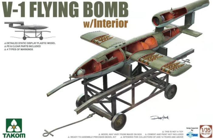 Takom 2151 1/35 V-1 Flying Bomb w/Interior