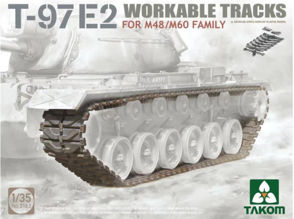 Takom 2163 1/35 T-97E2 Workable Tracks for M48/M60 Family