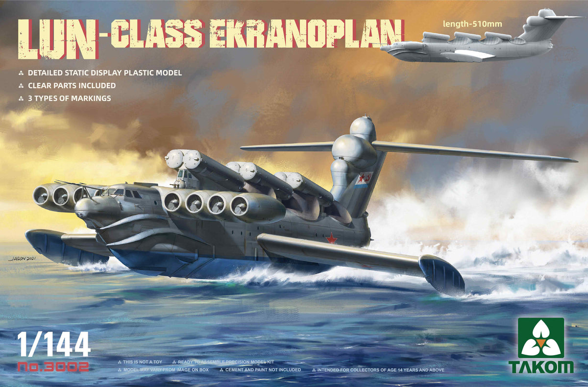TAKOM ルン級エクラノプラン EKRANOPLAN 1/144 Amazon.com: TAKOM 3002 1/144 LUN- Class Ekranoplan : Arts