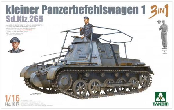 Takom 1017 1/16 Kleiner Panzerbefehlswagen 1 (3 in1) Sd.Kfz.265