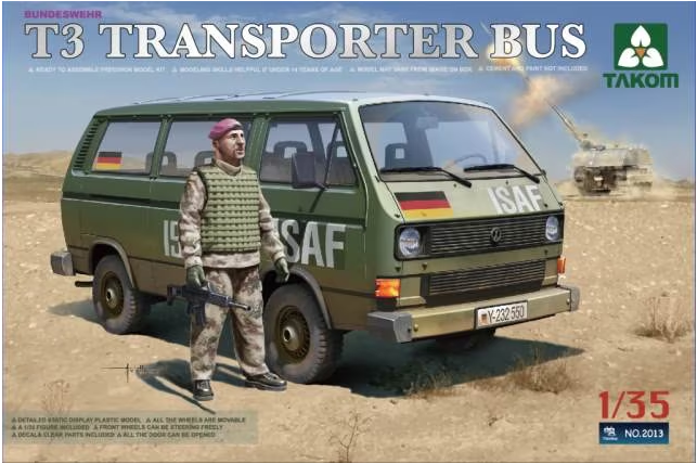 Takom 2013 1/35 Bundeswehr T3 Transporter Bus (with figure)