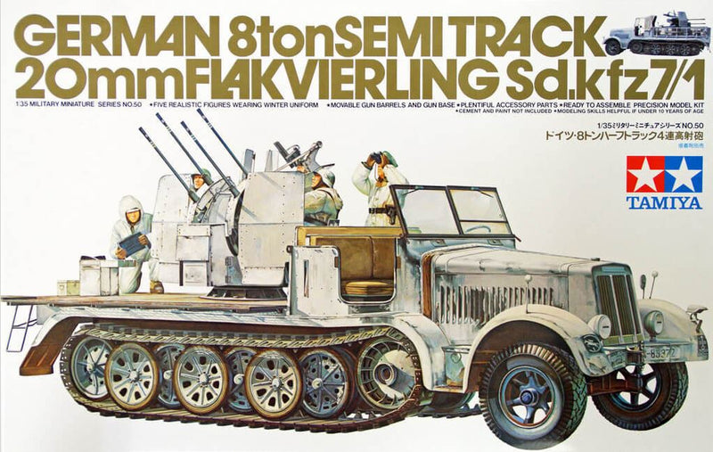 Tamiya 35050 1/35 Sd.Kfz. 7/1 8-Ton Semi-Track 20mm Flakvierling