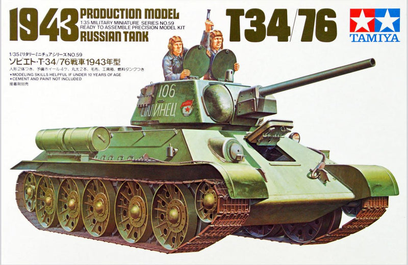 Tamiya 35059 1/35 T-34/76 -1943 Russian Tank