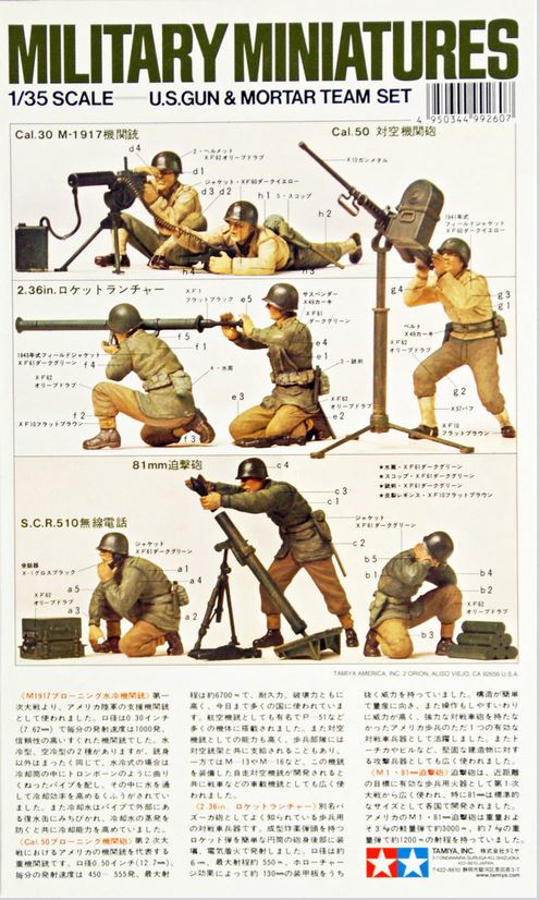 Tamiya 35086 1/35 US Gun & Mortar Team Set