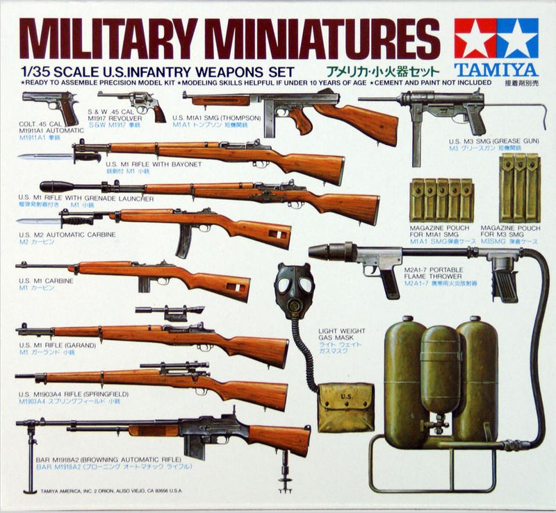 Tamiya 35121 1/35 U.S. Infantry Weapons Set