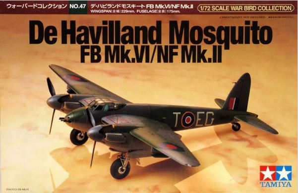 Tamiya 60747 1/72 Dehavilland Mosquito Fb Mk IV/NF Mk II