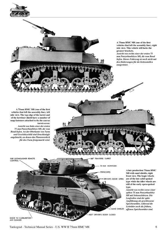 Tankograd 6014 U.S. WWII 75mm Howitzer Motor Carriage M8 HMC