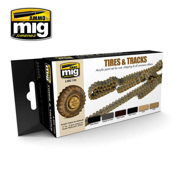 AMMO by Mig 7105 Tires and Tracks Colors Set