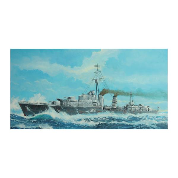 Trumpeter 05758 1/700 Tribal-class destroyer HMS Zulu (G18)1941