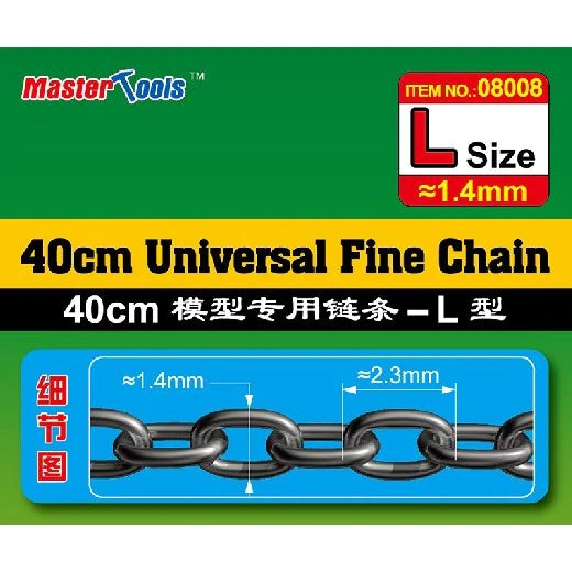 Master Tools 08008 30cm Universal Fine Chain L Size 1.4mm X 2.3mm