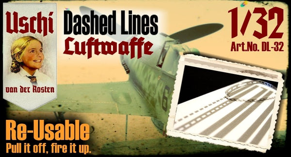 Uschi Van Der Rosten 1/32 Dashed Lines "Luftwaffe" Masking Set