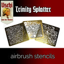 Uschi Van Der Rosten 4014 TRINITY SPLATTER Airbrush Stencil Set