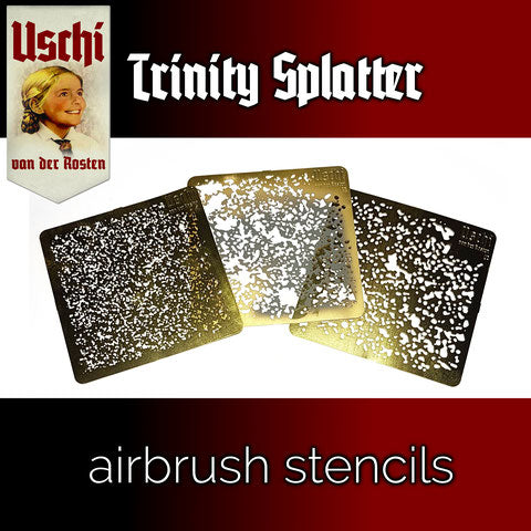 Uschi Van Der Rosten 4014 TRINITY SPLATTER Airbrush Stencil Set