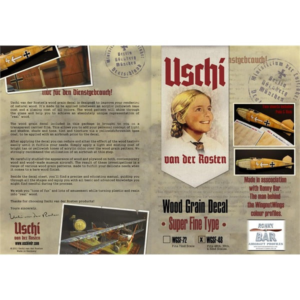 Uschi Van Der Rosten UV1003 Woodgrain Decals"Ronny Bar special edition"
