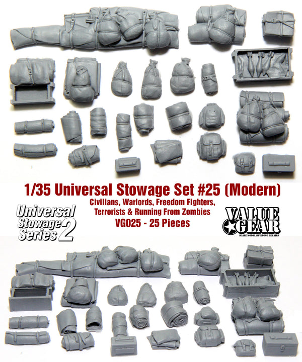 1/48 Scale Universal Wooden Crates Set #C1 By Value Gear - Resin Model Kit (32 Pcs)