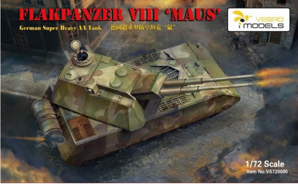 Vespid 720005 1/72 Flakpanzer VIII Maus- German Super Heavy AA Tank