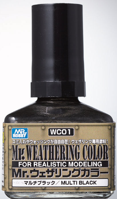 Mr. Hobby WC01 Mr. Weathering Color- Multi Black - 40ml