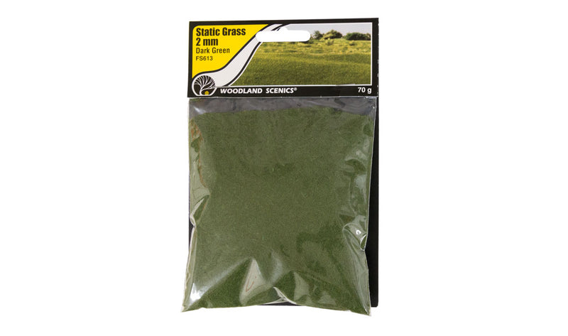 Woodland Scenics FS613 Static Grass- Dark Green 2mm