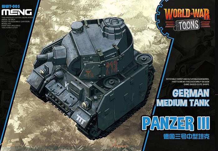 MENG WWT005 World War Toons German Medium Tank Panzer III 1:Egg